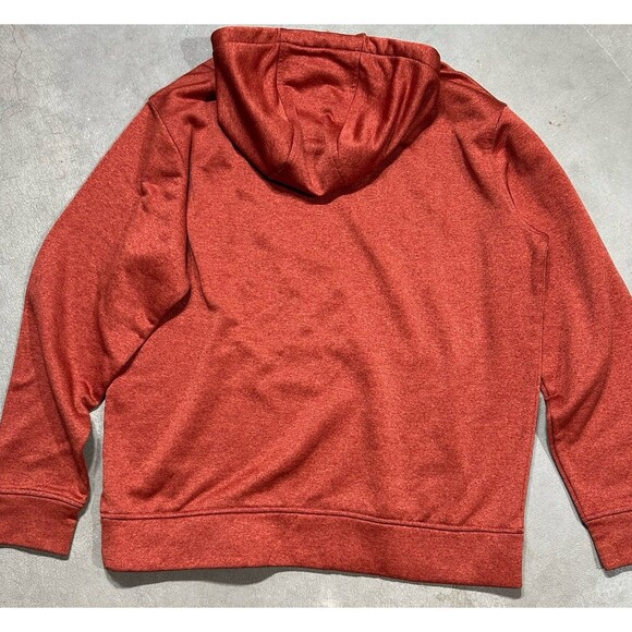 Burton Mens Underhill Hoodie Size Large Orange Pullover Sweatshirt - Picture 8 of 8